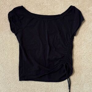 Danskin Black Ruched Blouse